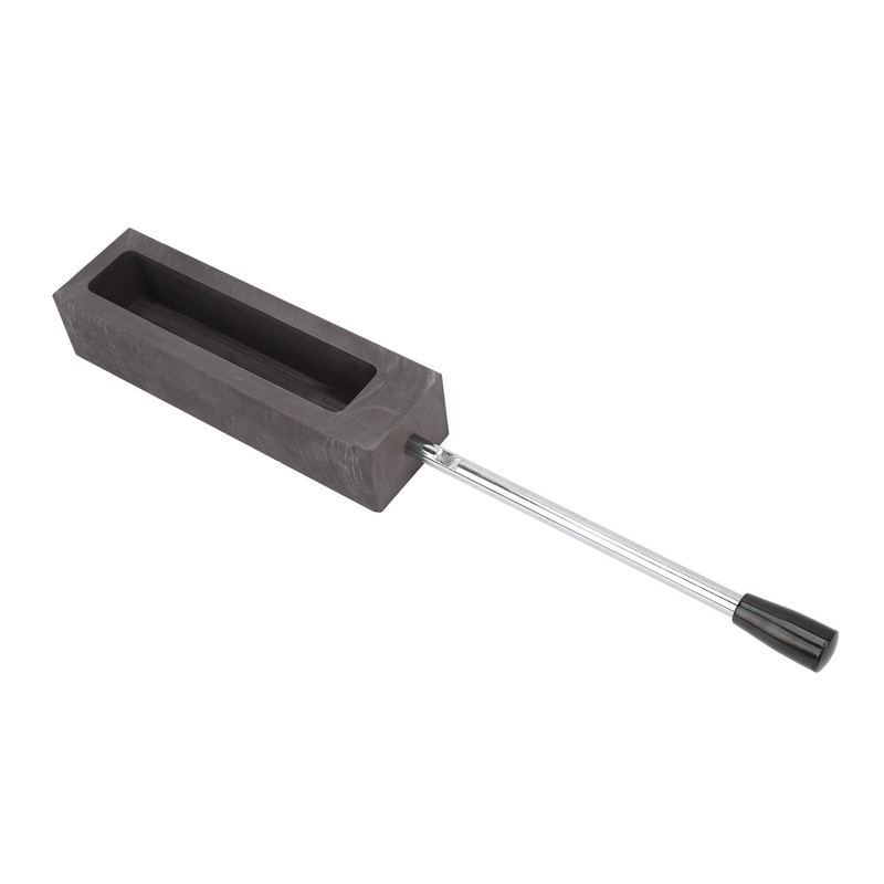 Ingot Graphite Mould Long Handle Graphite Fused Gold 6.6 Lb