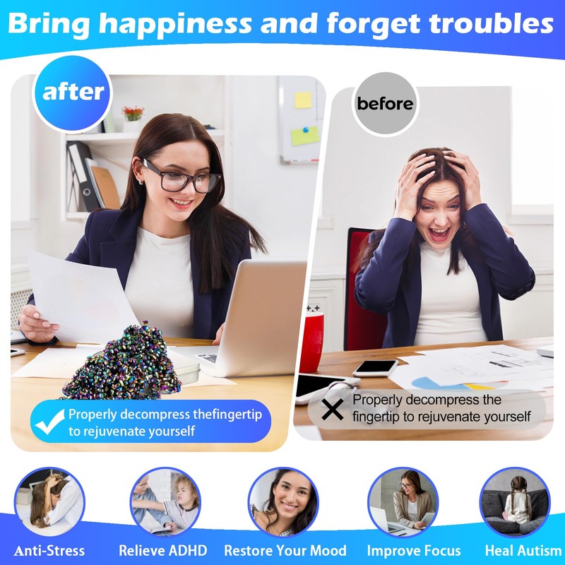 550+pcs Ferrite Putty Fidget Toys | Ultimate Stress Relief &