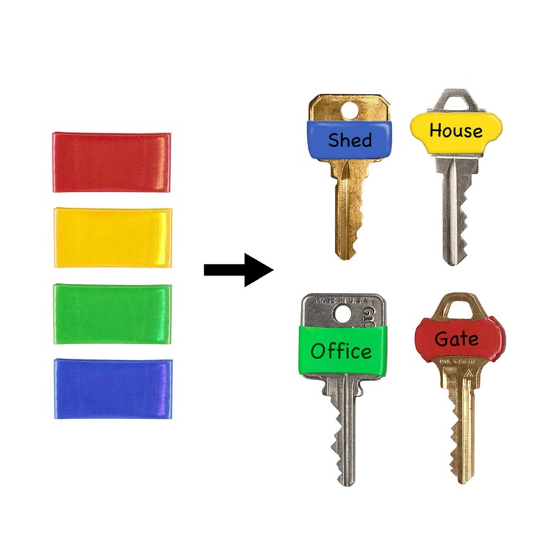 Lucky Line Colorful Key Bands - Key Identifiers Large 4