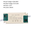 PATIKIL 4-7W 300mA LED Driver, 5 Pack AC 85-265V Output15-26V