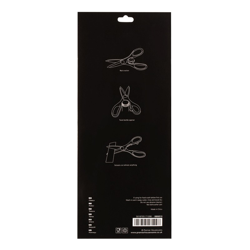 Premier Housewares Multi Function Scissors - Black