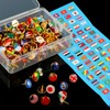 194 Pieces Creative Push Pins National Flag Pins Thumb Tacks