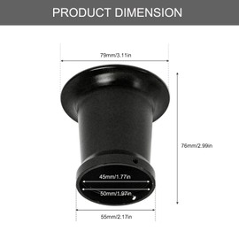 50mm CNC Carburetor Air Filter Trumpet Velocity Stack Funnel Fit for PE VM 21mm 24mm 26mm 28mm 30mm, Carb Intake Wind Horn Cup Compatible with Honda Yamaha Kawasaki ATV Dirt Bike,Black