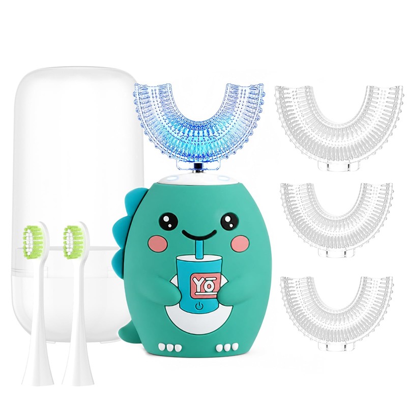 Cepillo de dientes eléctrico en forma de U para niños,