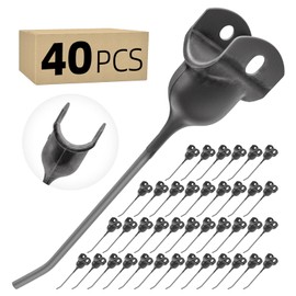 40PCS Hay Rake Teeth 185, Heavy Duty Universal Replacement Hay Rake Tines Rubber Mounted Tedder Baler Pickup Bolt On Tine Tooth Parts, Fits John Deere 700 705 AE56204 Vermeer 2888-001 R-9/21/23/24