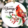 I Am Always with You Memorial Cardinal Christmas Ornaments (2.9