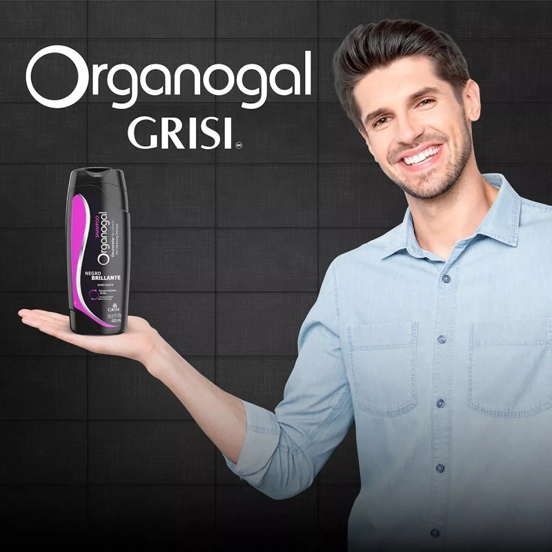 Shampoo Grisi Organogal Negro Brillante 400ml