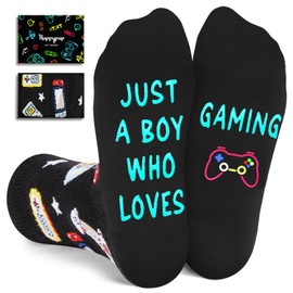 Gamer Gifts Teen Boys - Gaming Gamer Socks Video Game Socks, Novelty Gamer Socks For Teen Boys, 7-9 Years Old