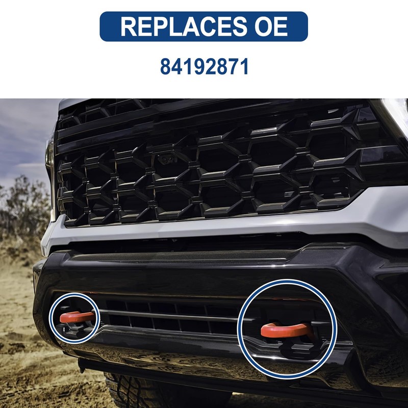 Front Tow Hooks Ring Compatible with 2007-2019 Chevy Silverado GMC