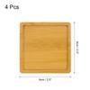 uxcell 4PCS Mosaic Bamboo Coasters, 3.5 Inch Blank Base Trays,
