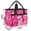 Rose Red flower Gardening Tool Bag,Heavy Duty Garden Tote Bag,Portable