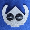 FLAG-RIBBON HONOR GUARD PIN: Item #134, 1-1/2 size, Silver (nickel),