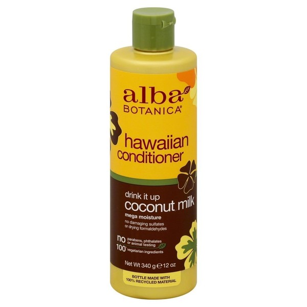 Alba Botanica Natural Hawaiian Conditioner Coconut Milk, 12 oz (Pack of 6)