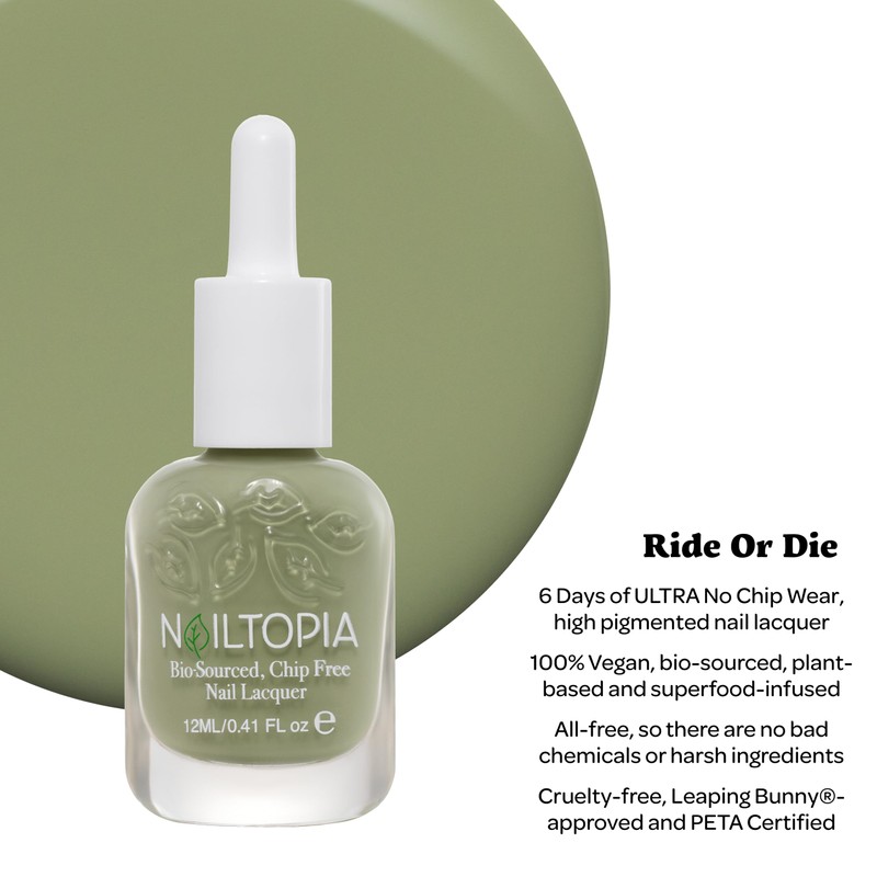 Nailtopia Bio-Sourced, Chip Free Nail Lacquer - All Natural, Strengthening