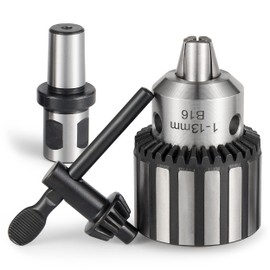 Eumtenr HD Chuck HEAVY DUTY 1/2" (13mm) Magnetic Drill Chuck with 3/4" Weldon Shank Adapter Key Type Chuck Converter Tool for Drill Press (B16)