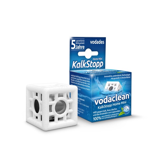 vodaclean KalkStopp Home Mini, Protection Against Limescale, Rust and Biofilm - No Chemicals