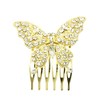 Head Jewelry~ Crystal Stone Butterfly Hair Comb Set of 2