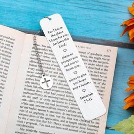 Easter Basket Stuffers Adult Women, Bible Stuff, First Communion Gift for Boys Girls, Jeremiah 29 11 Bookmark, for I Know The Plans Bookmark, Baptism Gifts for Girl Boys, Teen Easter Basket Essentials