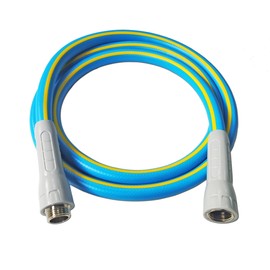 HQMPC Hose Garden Hose With Swivel Grip 5/8 in. x 8ft., Water Hose Heavy Duty Durable Material Water Hose with Solid Fittings (BLUE)