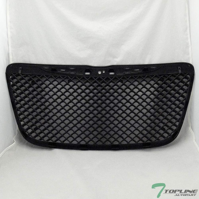 Glossy Black Mesh Front Hood Bumper Grill Grille Guard ABS