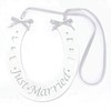 Just Married White Wedding Handmade Lucky Horseshoe Hanging Wooden Accessory