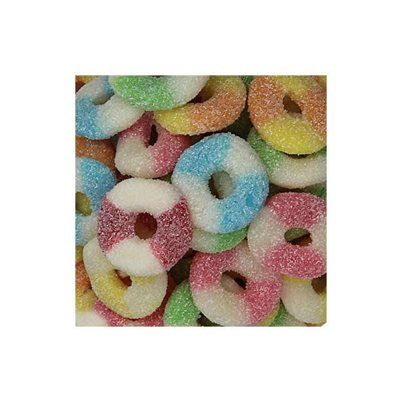 Smarty Stop Mini Sour Gummy Rings Candy GummiRoos (Assorted, 2.2