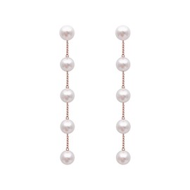 Stocking Stuffers Holiday Outfits for Women 2024 Pearl Earrings for Women Pearl Drop Earrings Long Tassel Earrings Fake Pearl Dangle Earrings Elegant Jewelry Gifts