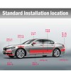 Ilmondomall Matte Black Step Bumper Protective Racing Stripe Tape Wrapping