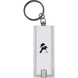 Azeeda 'Penguin Wearing Christmas Hat' Keyring LED Torch (KT00038844)
