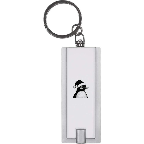 Azeeda 'Penguin Wearing Christmas Hat' Keyring LED Torch (KT00038844)