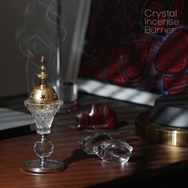 DANAWA Attractive Bakhoor Burner, Resin Burner, Meditation, Aromatherapy, Ramadan Decoration, Crystal Incense Burner for Office & Home Decor (Star Crystal)