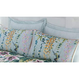 Paoletti Contemporary Hanging Gardens Oxford Pillowcase Set, Mint Green, One Size