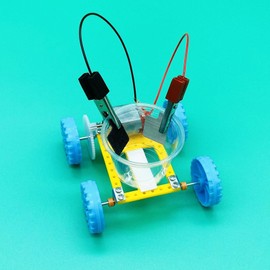 perfeclan Salt Water Power Car Science Kit Classroom Teaching Science Education Kit DIY Vehicle Building Model for Boys Girls Students