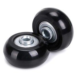 SUMNACON 4 Pieces Black Metal and Rubber Suitcase Wheels 40 x 18 mm Luggage Wheels for Trolley Luggage Suitcase Wheels Rubber Suitcase Wheels Set for Luggage Suitcase, as shown, Fashion