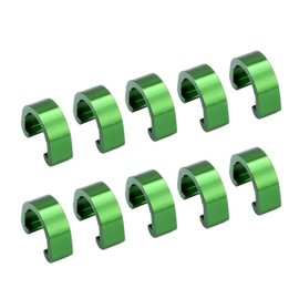 C Clips Metal Green MTB 10pcs Bike C-Clips Clamps Housing Hose Guide for Brake Clips for Bike Bicycle (Green) White MTB White MTB Bike Cable