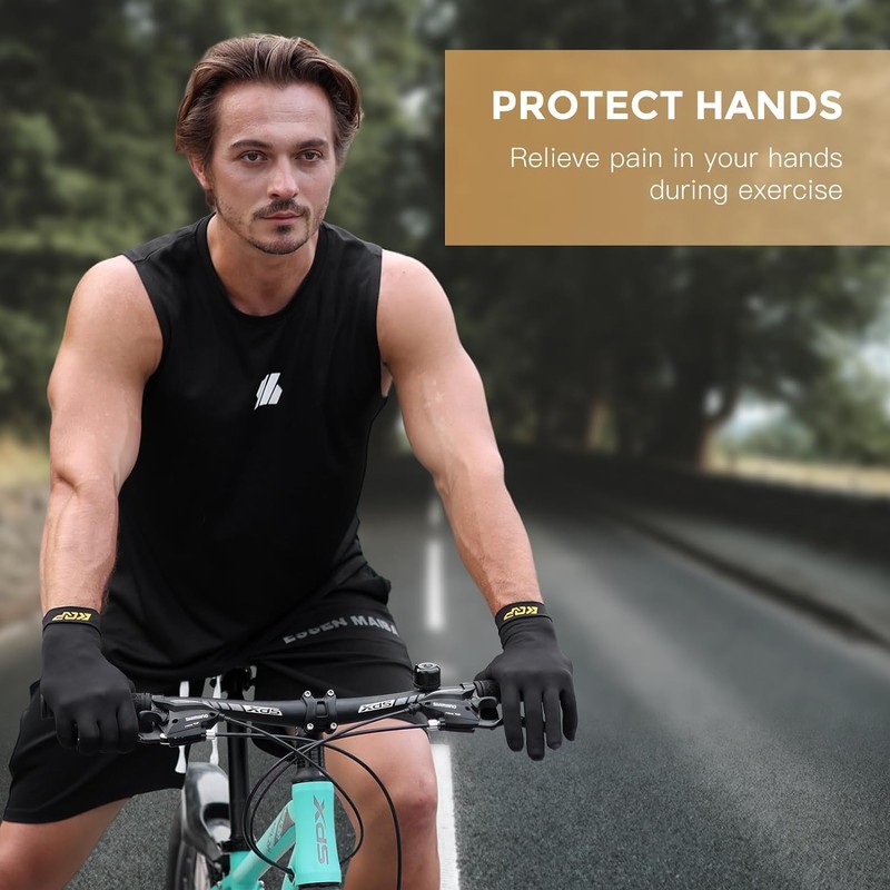 KQP X-Large Copper Infused Arthritis Gloves，Whole Fingers, 2Pairs