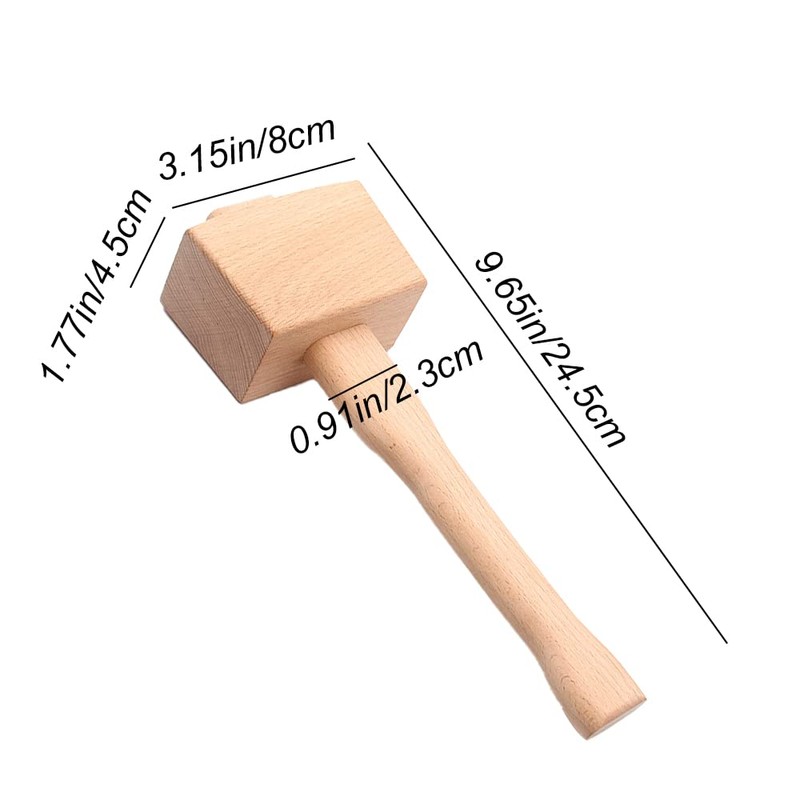 Wooden Mallet Multipurpose Ice Mallet Expert Beech Wood Mallet for