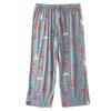 ENJOYNIGHT Women's Capri Pajama Pants Cotton Lounge Bottoms Print Sleep