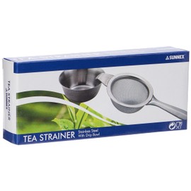 Sunnex 11109 S/ST Tea Strainer and Bowl, 2" Wide x 5 1/2" Long, Pack of 1 (Packaging May Vary)