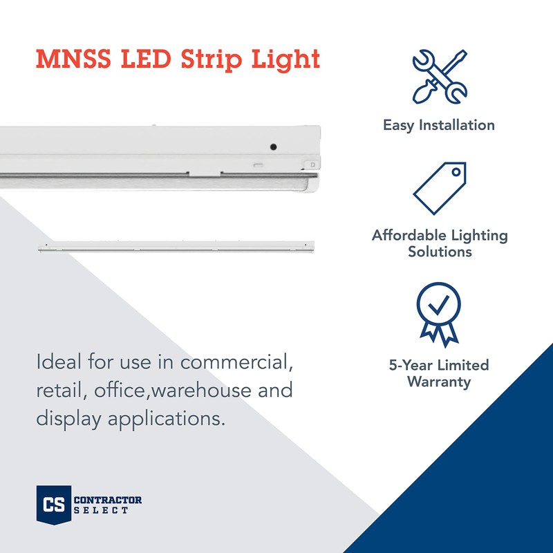 Lithonia Lighting 1 Light LED Strip Light, 4 Foot Linear