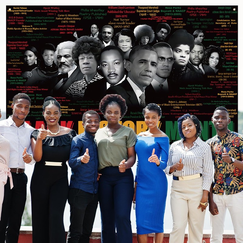 Black History Month Decorations Juneteenth Banner Pan African American Black