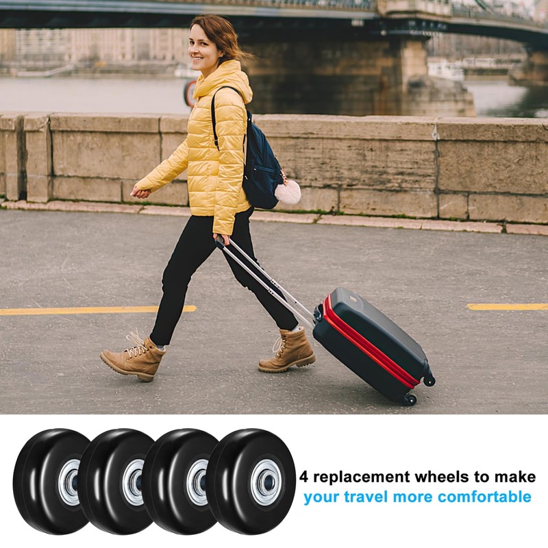 Pack of 4 Suitcase Wheels Replacement Wheels Suitcase Wheels Replacement