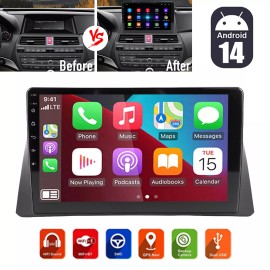 ESSGOO Android 14 For 2008-2013 Honda Accord 8 Apple Carplay Car Stereo GPS Navi BT 32G