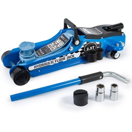 GAOLLY Floor Jack Kit 2.5 Ton (5,500 lbs) | Car Jack Kit - Hydraulic Low Profile Jack | Trolley Jack - Tire Jack Tool Kit for SUV and Auto - Universal Kit with Lug Wrench Blue