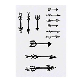 4 x 'Assorted Arrows' Temporary Tattoos - Water Resistant, Skin-Safe, Non-Toxic Transfers, Mixed Sizes (TO00008236)