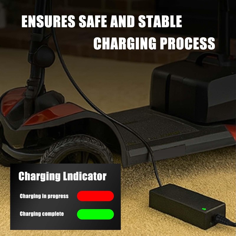 24V 2A 3-Pin XLP Electric Scooter Charger Compatible with Go-Go