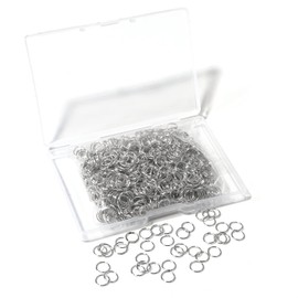 1000 Pcs 6mm Open Jump Rings Rhodium Plated Jump Rings for Jewelry Making Iron Made Jump Rings Bulk for DIY Craft Earring Necklace Bracelet Pendant Choker Jewelry Making Findings