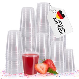 Vivaloo Plastic Shot Glasses, 100, 300 or 1000, Disposable Plastic Shot Glasses, 20 ml with Measuring Line