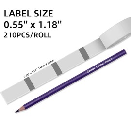 Phomemo D30 Labels Tape Replacement for Label Maker Machine - Waterproof Self-Adhesive Printing Paper for Price Tag, Name Tag - Transparent - 0.55x1.18inch(14x30mm)210Pcs/Rollx3pack