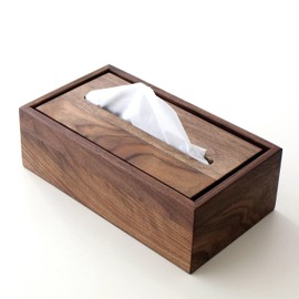 Tissue Case Wood Walnut Wood Grain Solid Natural Wood Tissue Box Walnut [map1706]